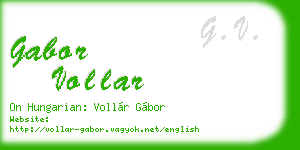 gabor vollar business card